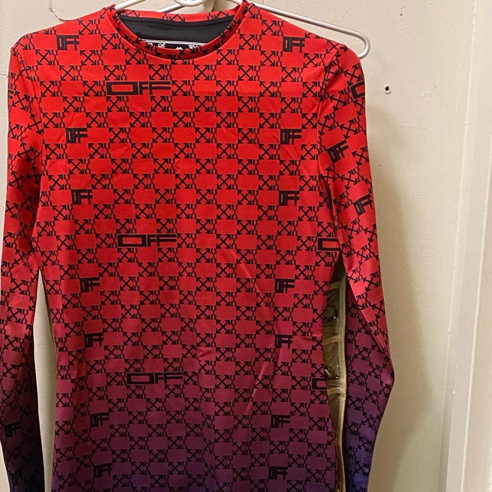 OffWhite dress Red/blue/purple Off-white symbol print.
